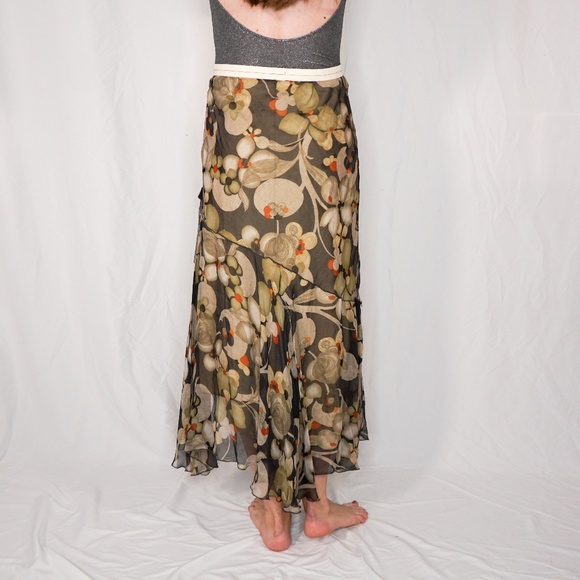 Black Midi Skirt with Champagne Bubble Bottom by Rozae Nichols main image 0